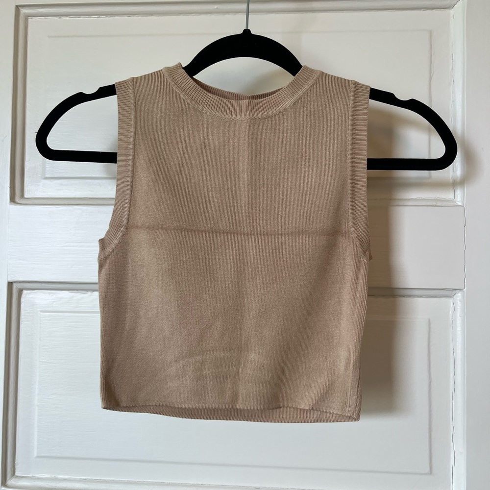zara high neck crop top